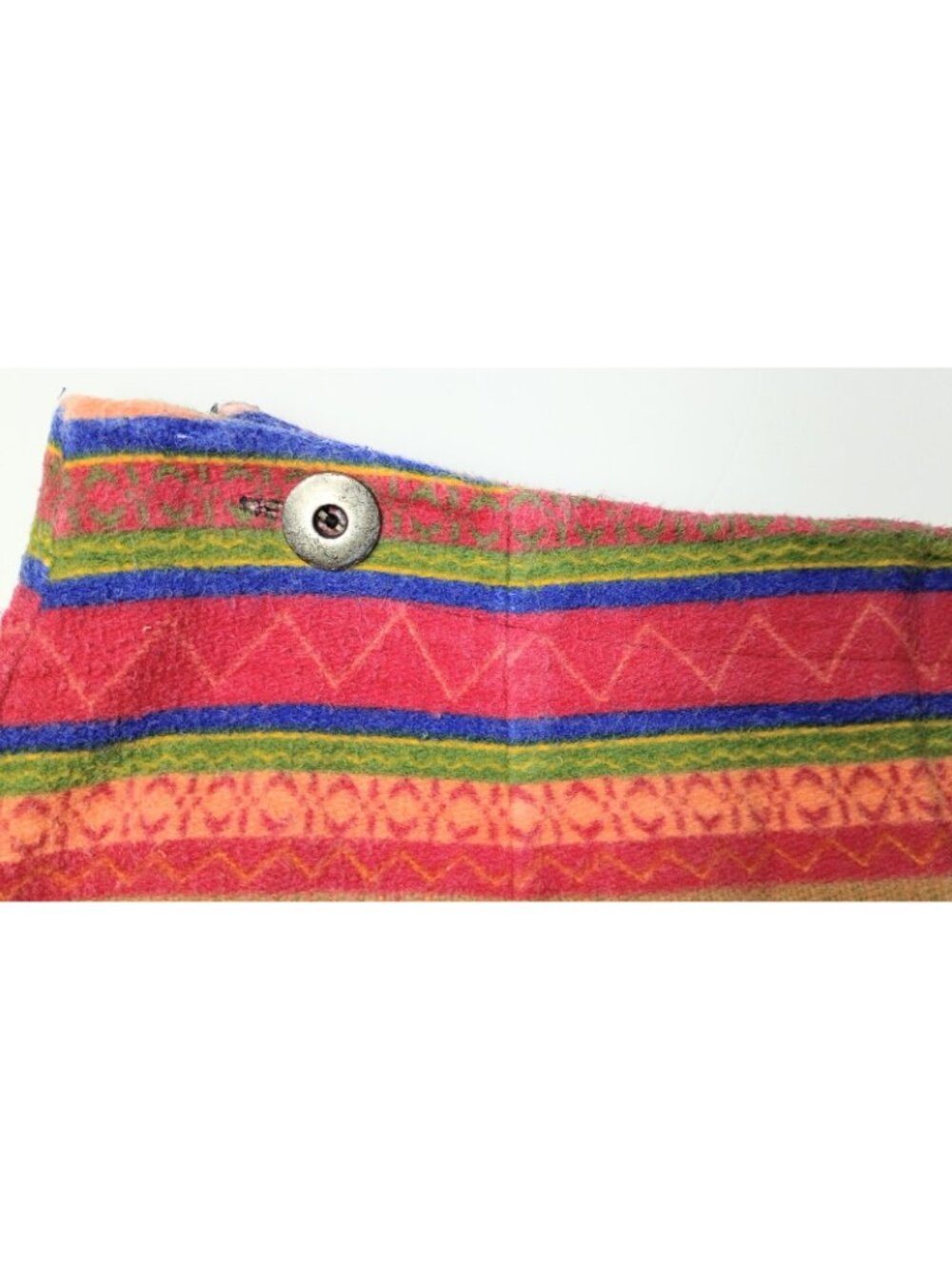 Vintage Red Rover Blanket Wrap Midi Skirt L Southwest Boho Festival Western - Picture 2 of 7